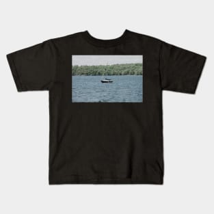 boat on the lake Kids T-Shirt